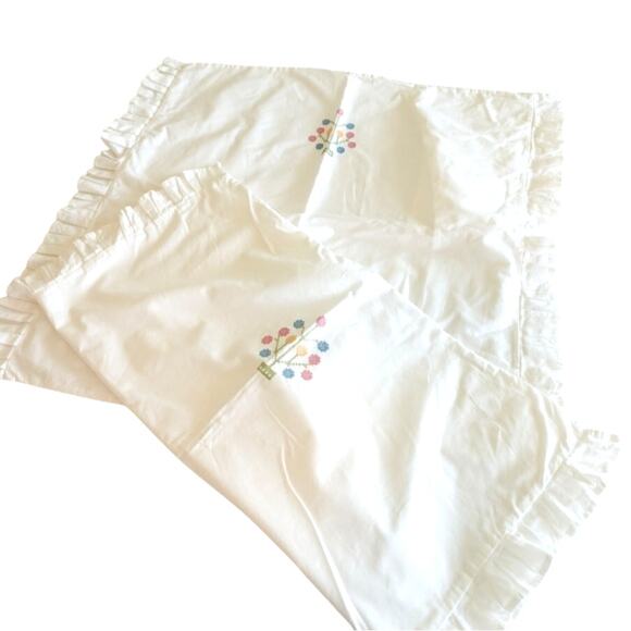 a Pair of Lollypop trees / Needlepoint Pillowcase / Euro Shams - Picture 3 of 5